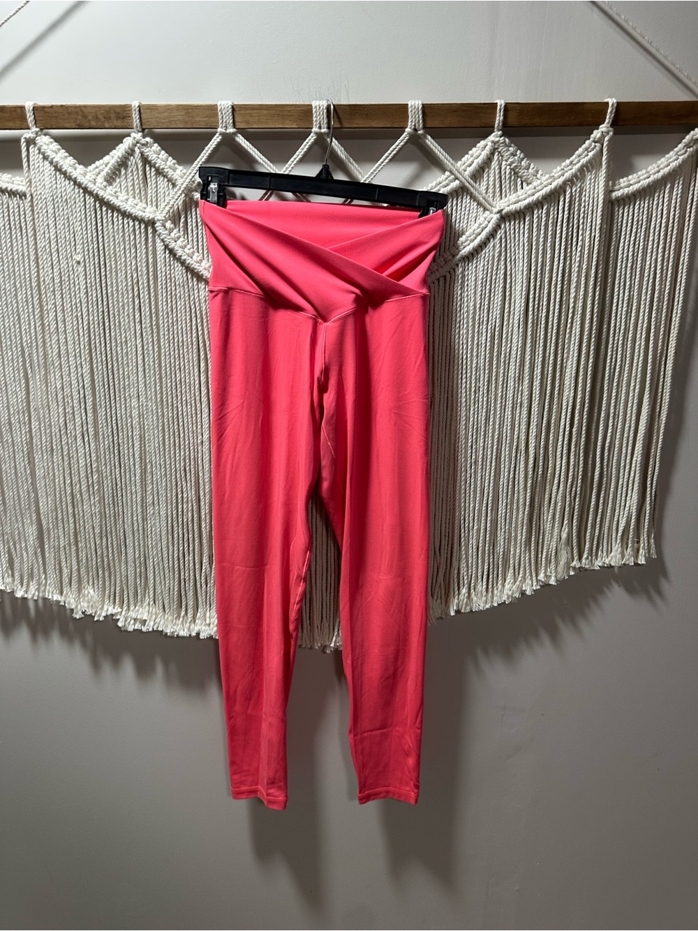 aerie Coral Pink Fold-Over Waist Leggings